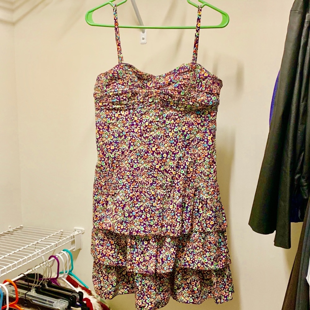 Express floral ruffle dress